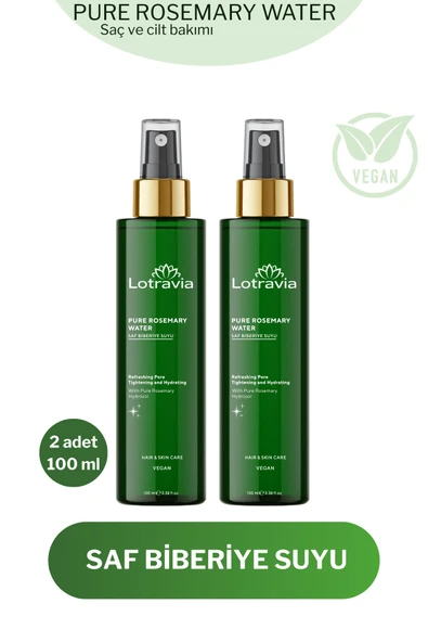 İkili Biberiye Suyu Saç Toniği - Hızlı Saç Uzatma Etkili - Dökülme Karşıtı 100ml x 2 adet ürün görseli 1