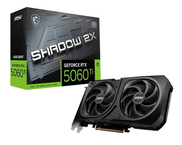 MSI GEFORCE RTX 5060 TI 16GB SHADOW 2X OC PLUS ürün görseli 1