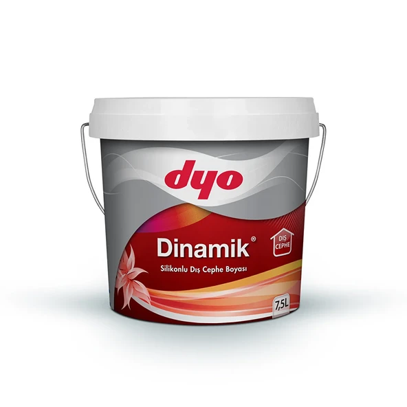 DYO 7,5LT DİNAMİK SİLİKONLU DIŞ CEPHE BOYASI BEYAZ ürün görseli 1