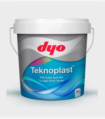 DYO 15LT TEKNOPLAST PTFE KATKILI TAM SİLİNEBİLİR İÇ CEPHE DUVAR BOYASI BEYAZ ürün görseli 1