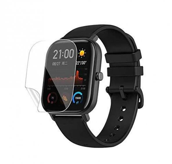 ECR Amazfit GTS 2 HD-ŞEFFAF Gerçek Kırılmayan Nano Ekran Koruyucu (2 Adet) ürün görseli 1