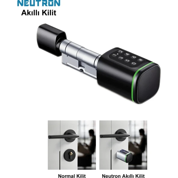 NEUTRON NTL-SC-02FKPB AKILLI KAPI KİLİDİ SİYAH - Resim 2