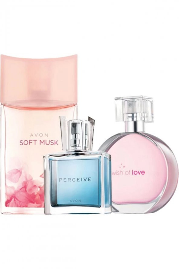 Soft Musk Wish Of Love Perceive Edt 50 ml Kadın Üçlü Parfüm Set parfüm0666 ürün görseli 1