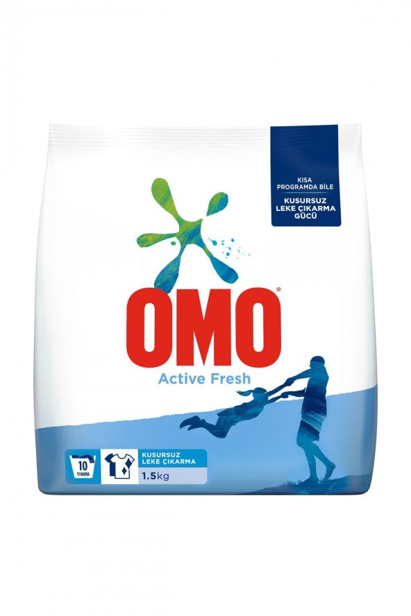 Omo Active Fresh Beyazlar için Toz Çamaşır Deterjanı 1.5 Kg ürün görseli 1