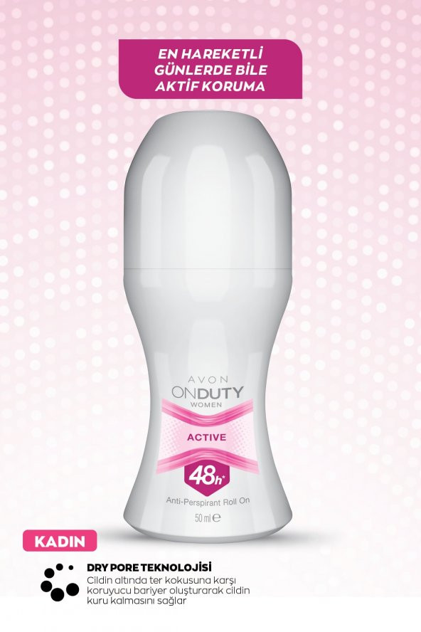 On Duty Active Antiperspirant Kadın Roll-on Deodorant - 50ml ürün görseli 1