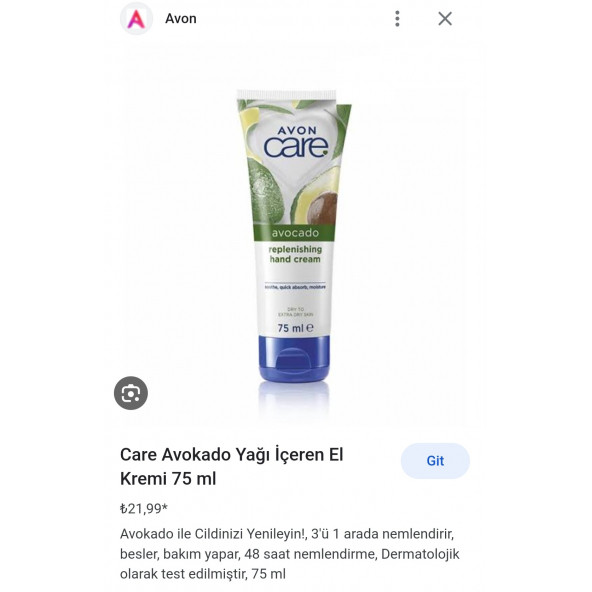 Care Avokado Özleri Içeren El Yüz Kremi 75ml ürün görseli 1