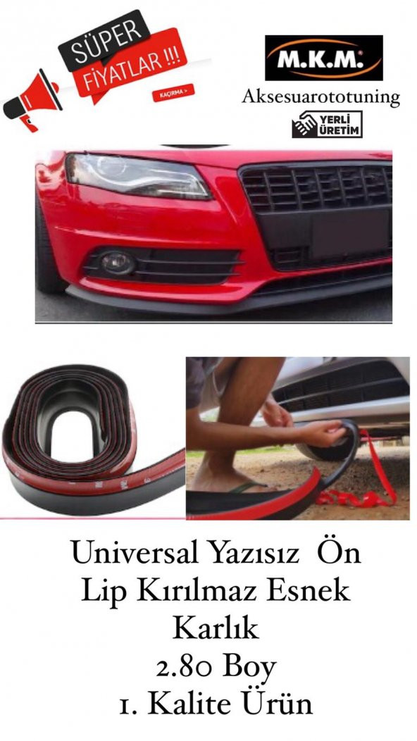 UNİVERSAL YAZISIZ EZ LİP KIRILMAZ ESNEK KARLIK 2.80 BOY 1.KALİ... ürün görseli 1