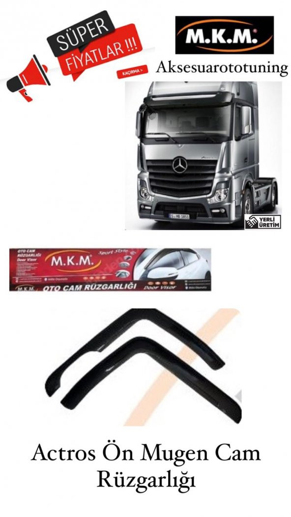 ACTROS 2017 VE ÜZERİ TIR - KAMYON ON MUGEN CAM RÜZGARLIĞI ürün görseli 1