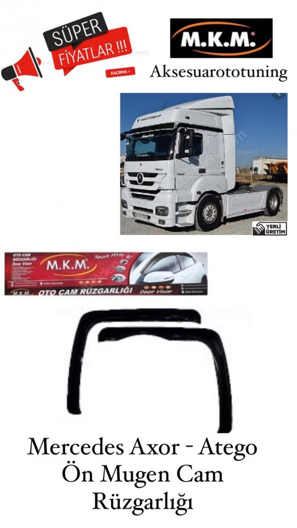 MERCEDES AXOR - ATEGO TIR - KAMYON ON MUGEN CAM RÜZGARLIĞI ürün görseli 1