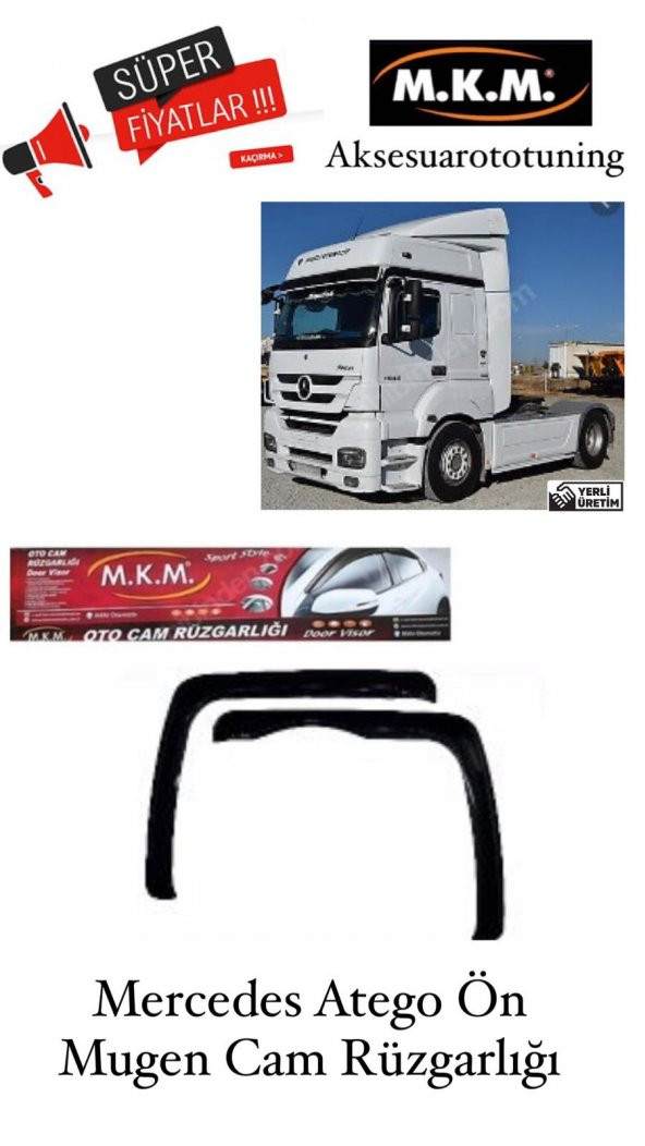 MERCEDES ATEGO TIR - KAMYON ON MUGEN CAM RÜZGARLIĞI ürün görseli 1