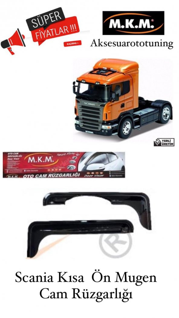 SCANIA TIR - KAMYON ON MUGEN CAM RÜZGARLIĞI ürün görseli 1