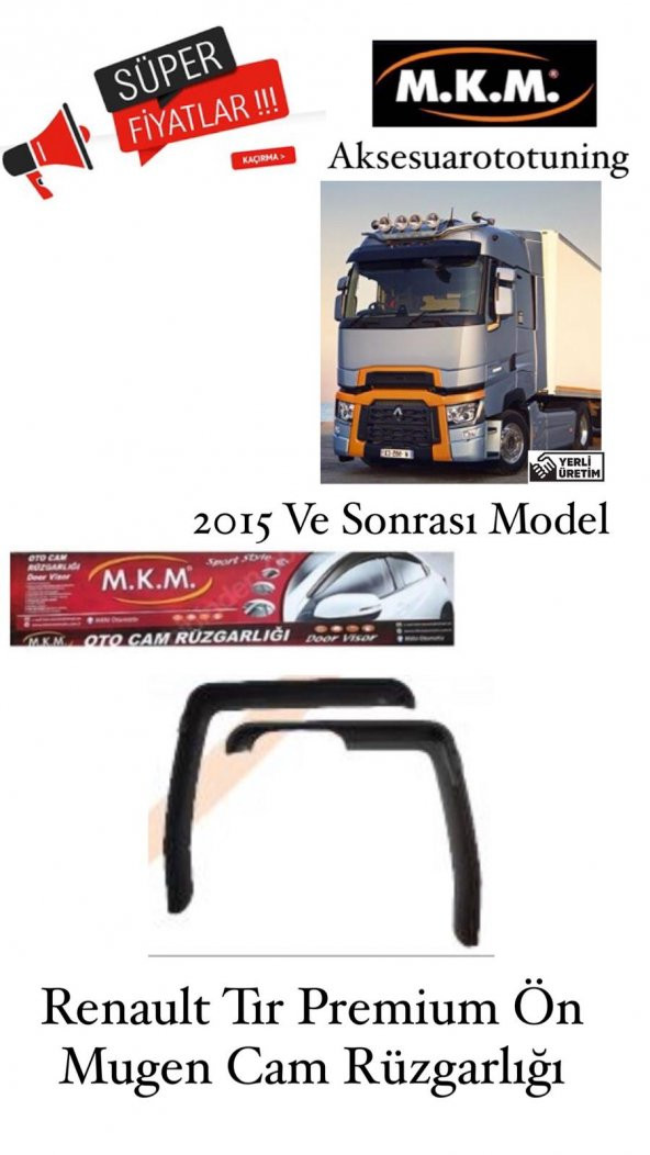 RENAULT PREMIUM 2015 VE ÜZERİ KAMYON-TIR ON MUGEN CAM RÜZGARLIĞI ürün görseli 1