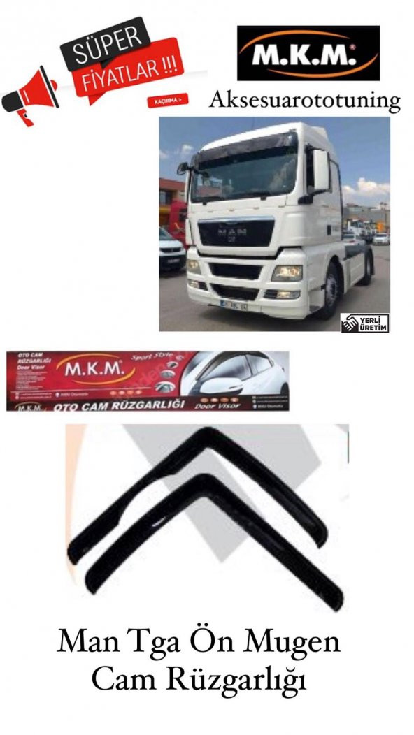 MAN TGA KAMYON -TIR ON MUGEN CAM RÜZGARLIĞI ürün görseli 1