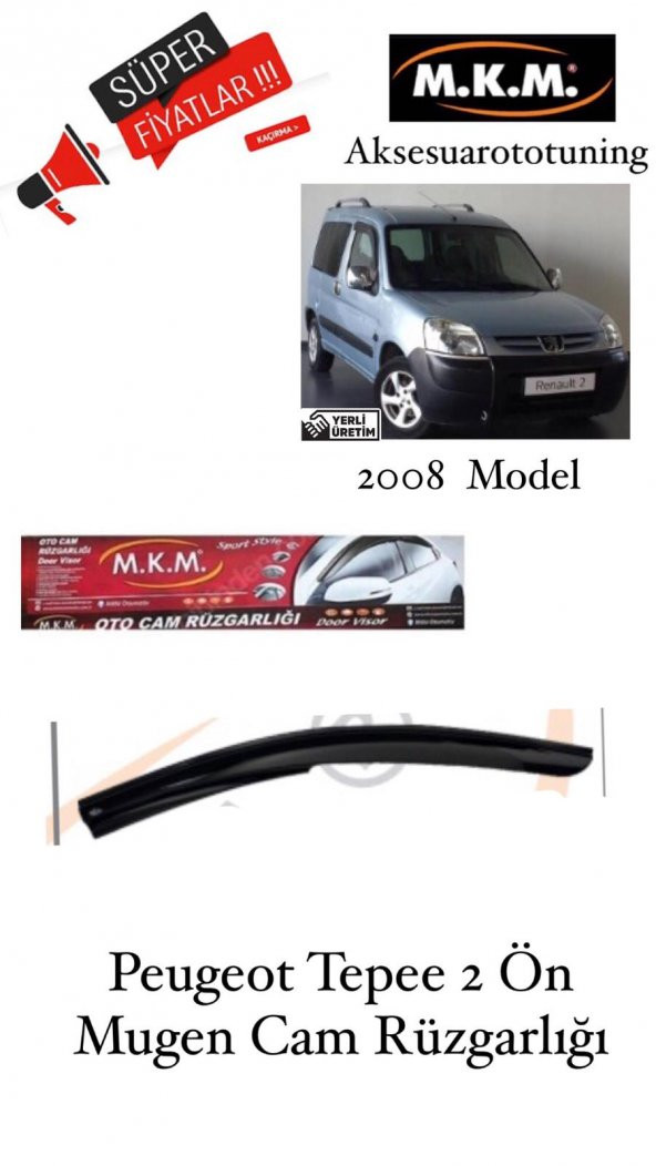 PEUGEOT TEPEE 2 2008 MODEL ÖN MUGEN CAM RÜZGARLIĞI ürün görseli 1
