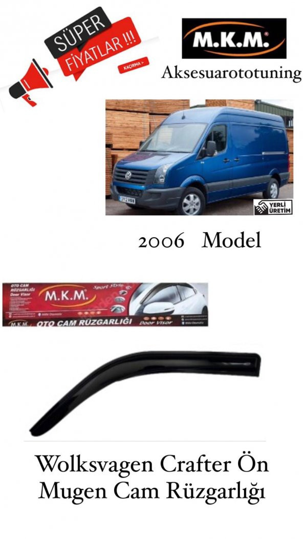 WOLKSVAGEN CRAFTER 2006 MODEL ÖN MUGEN CAM RÜZGARLIĞI ürün görseli 1