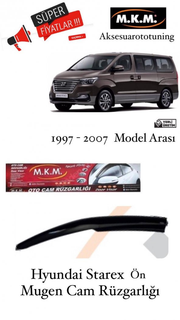 HYUNDAİ STAREX 1997 - 2007 MODEL ÖN MUGEN CAM RÜZGARLIĞI ürün görseli 1