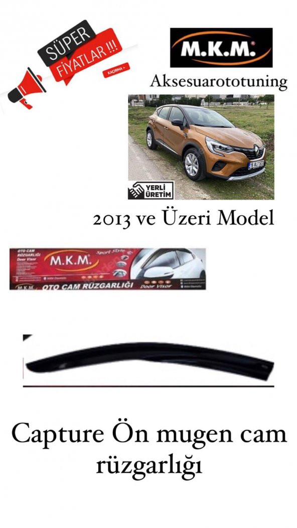 CAPTURE 2013 VE ÜZERİ MODEL ARASI ON MUGEN CAM RÜZGARLIGI ürün görseli 1