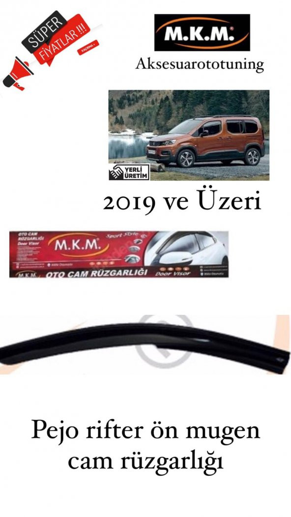 PEJO RİFTER 2019 VE ÜZERİ ÖN MUGEN CAM RÜZGARLIĞI ürün görseli 1