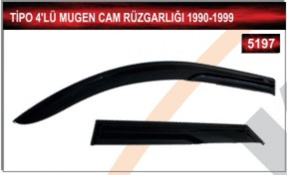 TİPO 1990 - 1999 4LÜ MUGEN CAM RUZGARLIGI - Resim 2