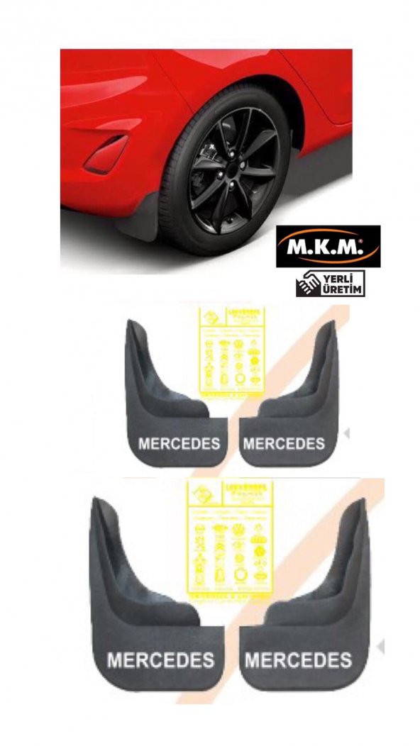 MERCEDES 4 LÜ PAÇALIK ÇAMURLUK TOZLUK ürün görseli 1