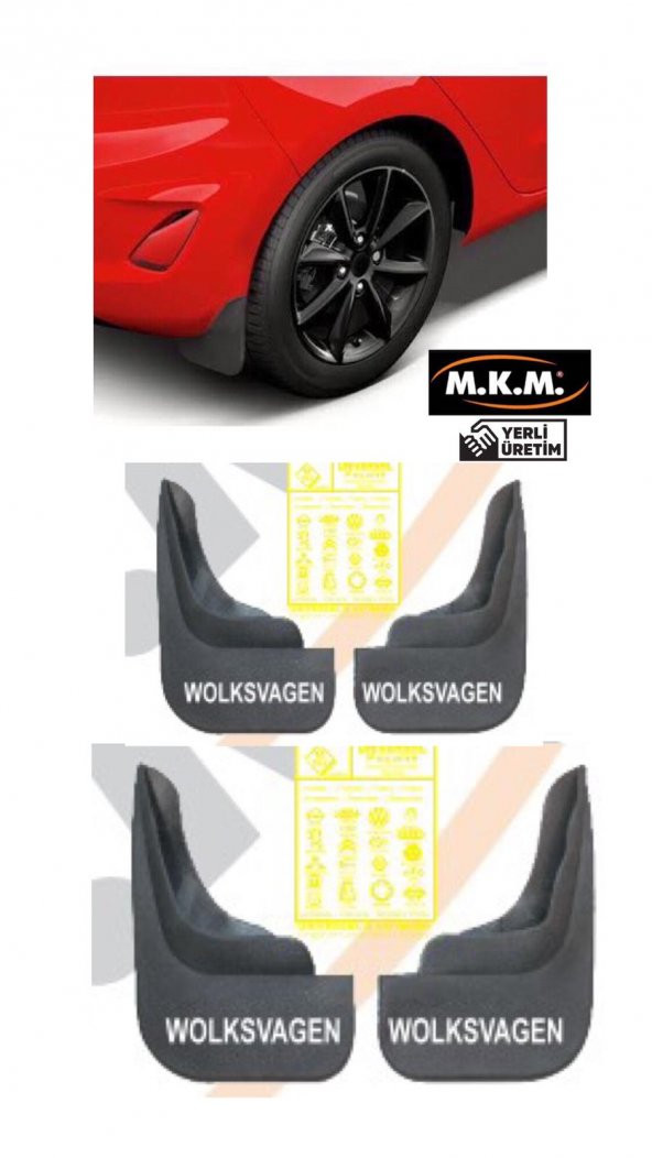 WOLKSVAGEN 4 LÜ PAÇALIK ÇAMURLUK TOZLUK ürün görseli 1