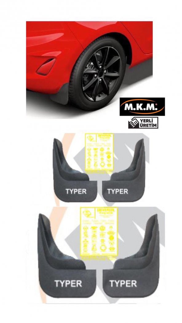 TYPER 4 LÜ PAÇALIK ÇAMURLUK TOZLUK ürün görseli 1