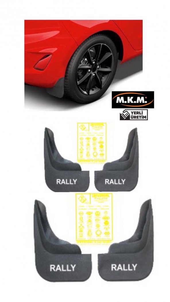 RALLY 4 LÜ PAÇALIK ÇAMURLUK TOZLUK ürün görseli 1
