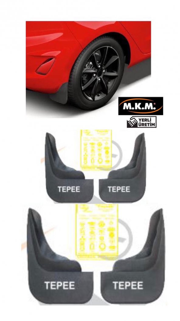 TEPEE 4 LÜ PAÇALIK ÇAMURLUK TOZLUK ürün görseli 1