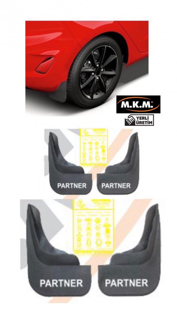PARTNER 4 LÜ PAÇALIK ÇAMURLUK TOZLUK ürün görseli 1