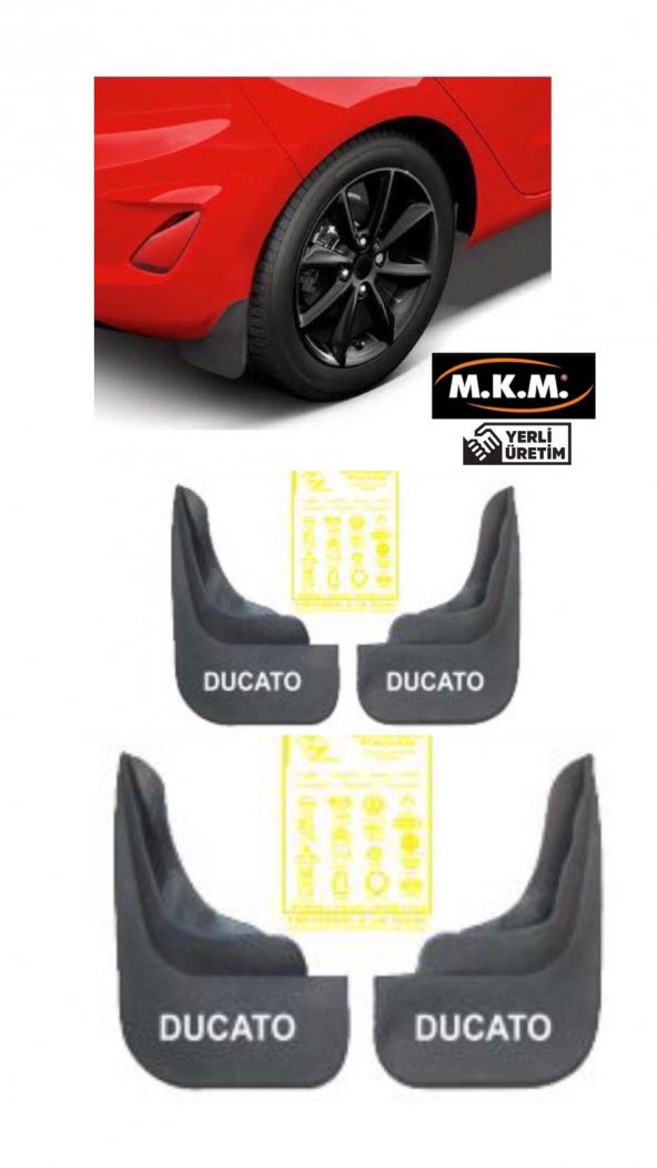 DUCATO 4 LÜ PAÇALIK ÇAMURLUK TOZLUK ürün görseli 1