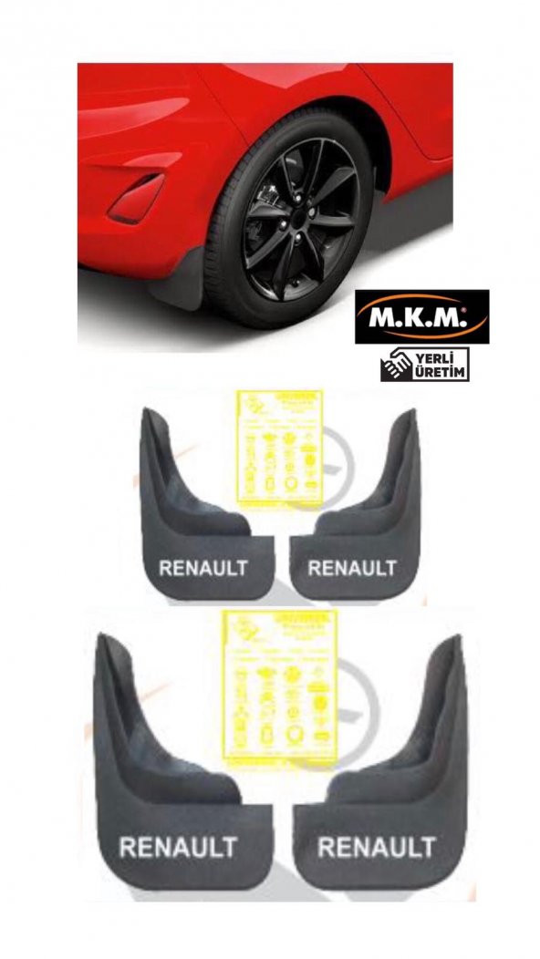 RENAULT 4 LÜ PAÇALIK ÇAMURLUK TOZLUK ürün görseli 1