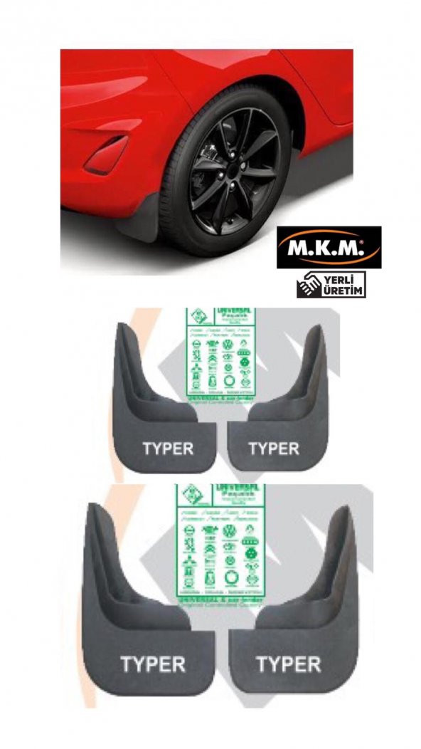 TYPER 4 LÜ PAÇALIK ÇAMURLUK TOZLUK ürün görseli 1