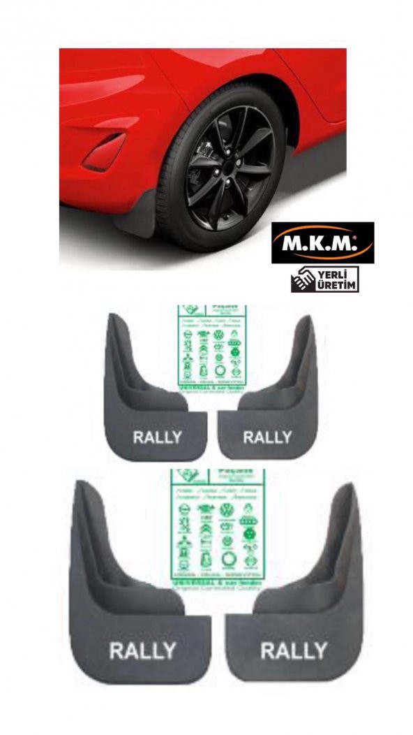 RALLY 4 LÜ PAÇALIK ÇAMURLUK TOZLUK ürün görseli 1