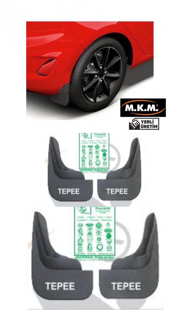 TEPEE 4 LÜ PAÇALIK ÇAMURLUK TOZLUK ürün görseli 1