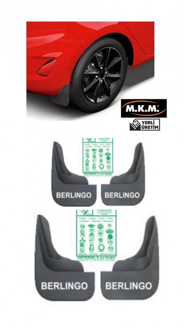 BERLINGO 4 LÜ PAÇALIK ÇAMURLUK TOZLUK ürün görseli 1