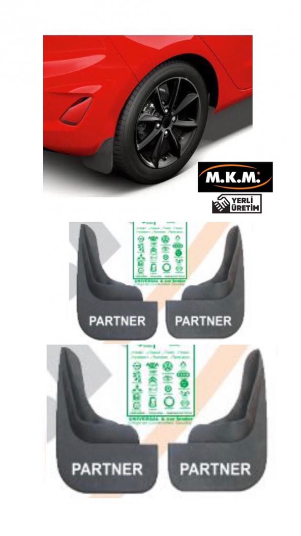 PARTNER 4 LÜ PAÇALIK ÇAMURLUK TOZLUK ürün görseli 1