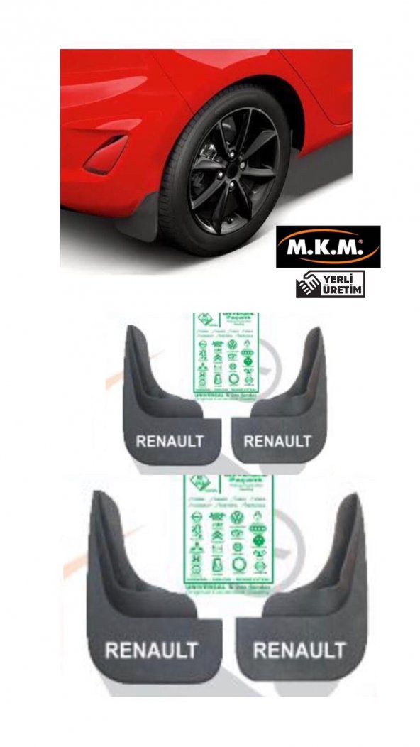 RENAULT 4 LÜ PAÇALIK ÇAMURLUK TOZLUK ürün görseli 1