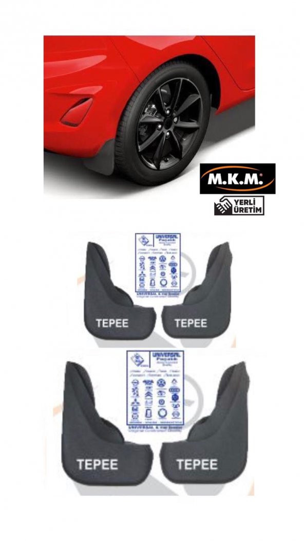 TEPEE 4 LÜ PAÇALIK ÇAMURLUK TOZLUK ürün görseli 1