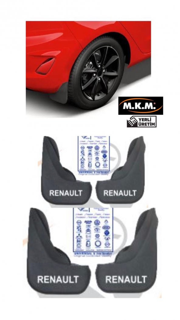 RENAULT 4 LÜ PAÇALIK ÇAMURLUK TOZLUK ürün görseli 1