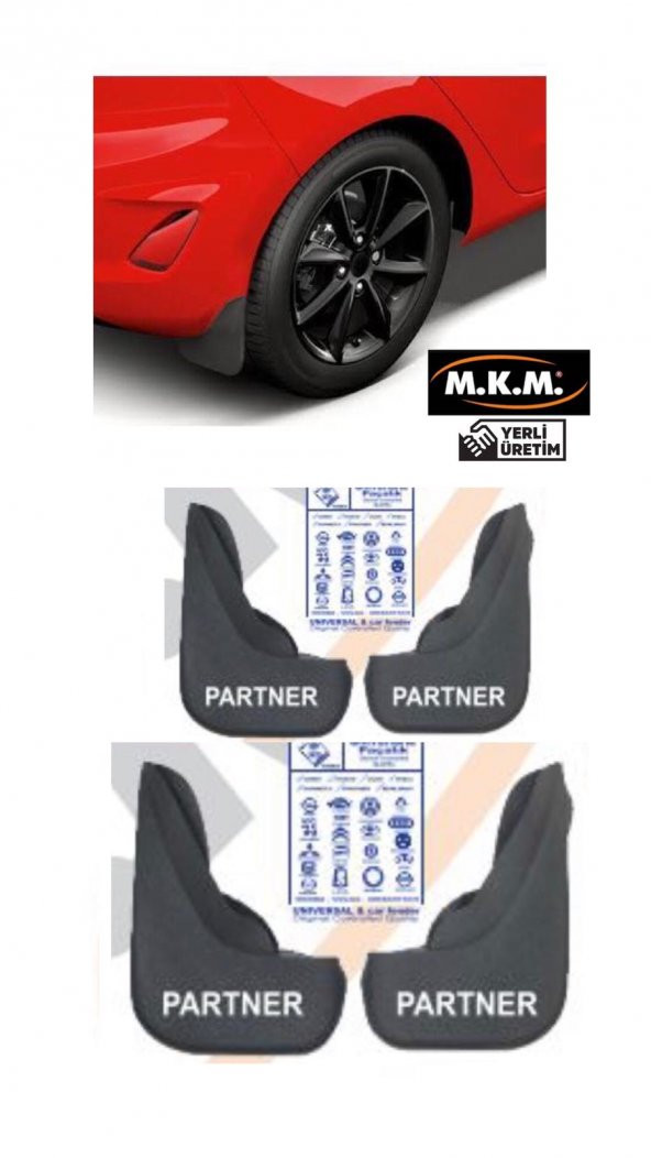 PARTNER 4 LÜ PAÇALIK ÇAMURLUK TOZLUK ürün görseli 1