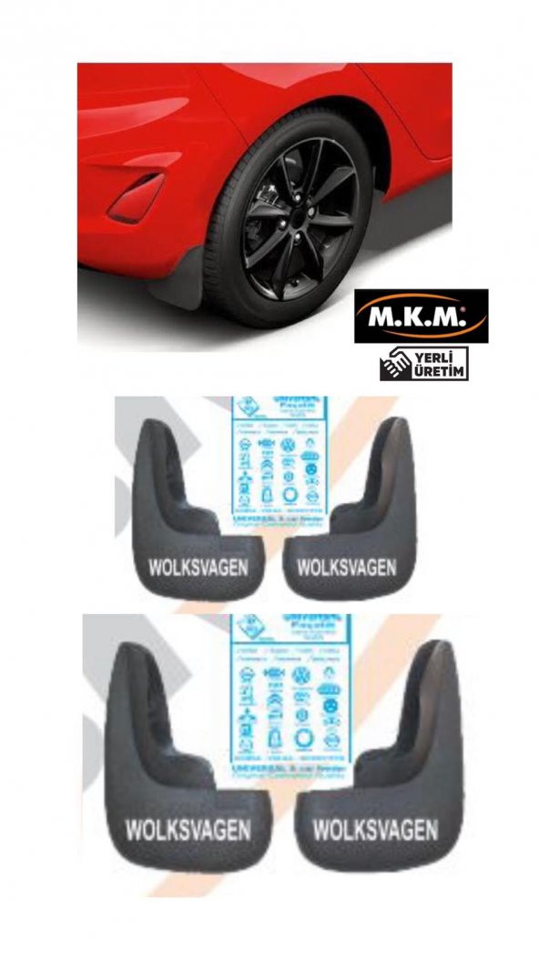 WOLKSVAGEN 4 LÜ PAÇALIK ÇAMURLUK TOZLUK ürün görseli 1