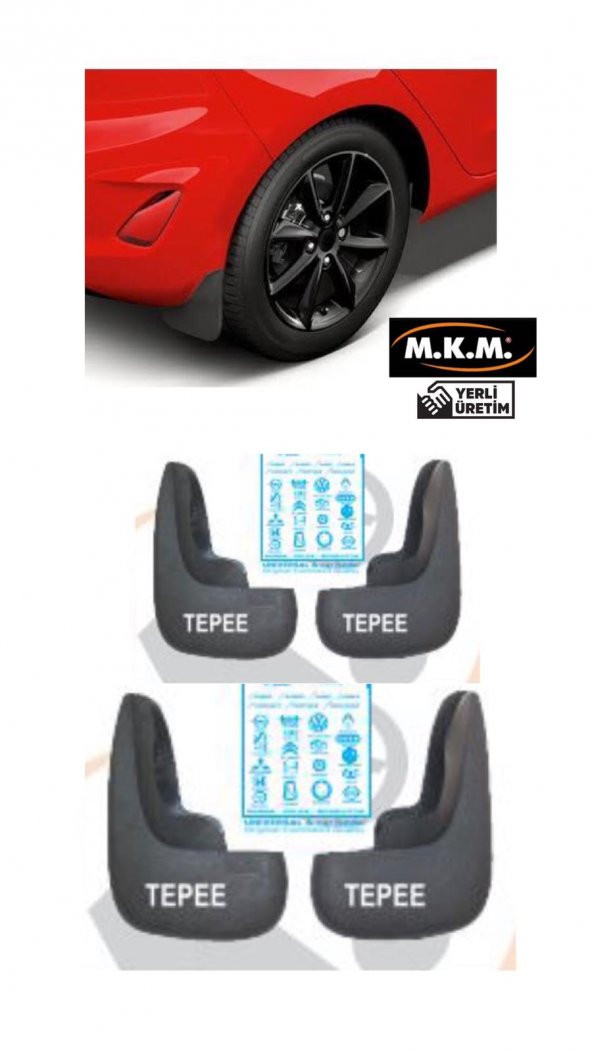 TEPEE 4 LÜ PAÇALIK ÇAMURLUK TOZLUK ürün görseli 1