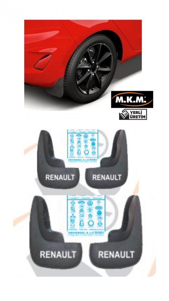 RENAULT 4 LÜ PAÇALIK ÇAMURLUK TOZLUK ürün görseli 1