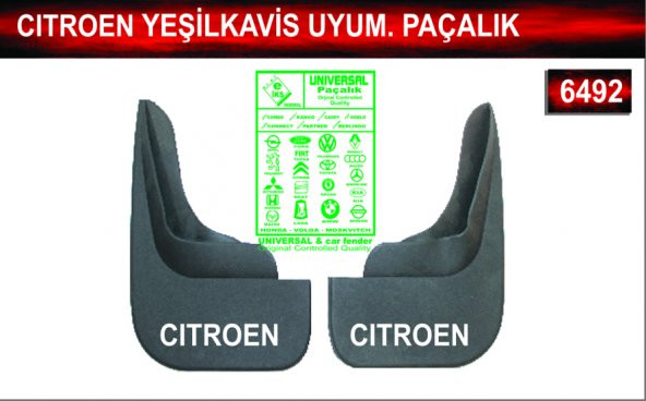 Citroen Yeşilkavis Uyumlu Paçalık Çamurluk Tozluk ürün görseli 1