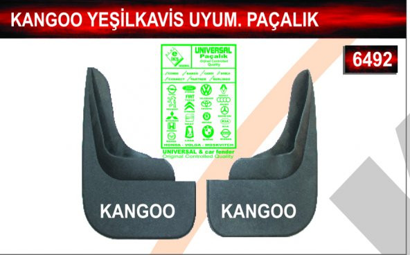 Kangoo Yeşilkavis Uyumlu Paçalık Çamurluk Tozluk ürün görseli 1