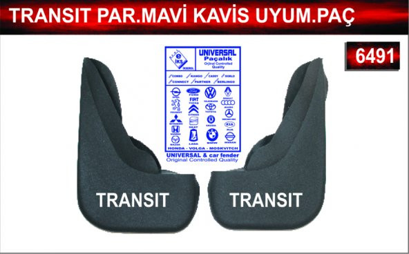 Transit Parçalı Mavi Kavis Uyumlu Paçalık Çamurluk Tozluk ürün görseli 1