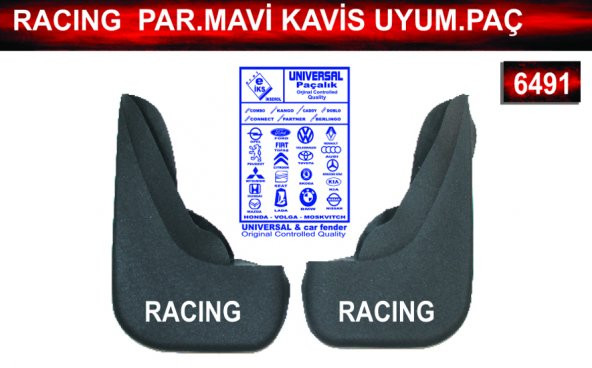 Racing Parçalı Mavi Kavis Uyumlu Paçalık Çamurluk Tozluk ürün görseli 1