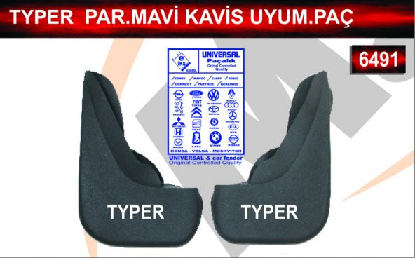 Typer Parçalı Mavi Kavis Uyumlu Paçalık Çamurluk Tozluk ürün görseli 1