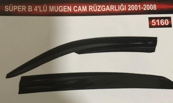 Skoda Süper B 4lü Mugen Cam Rüzgarlık Seti ürün görseli 1