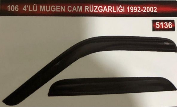Peugeot 106 4lü Mugen Cam Rüzgarlık Seti ürün görseli 1